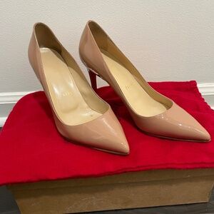 Christian Louboutin Pigalle Patent Leather Nude Pumps